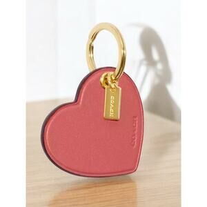 NWT Coach CF155 Heart Leather Bag Charm